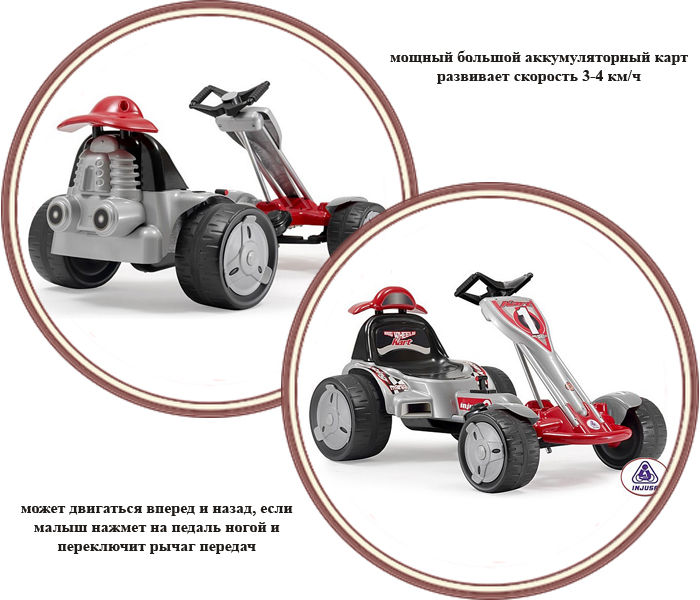 Injusa 12V Go Kart Big Wheels карт 