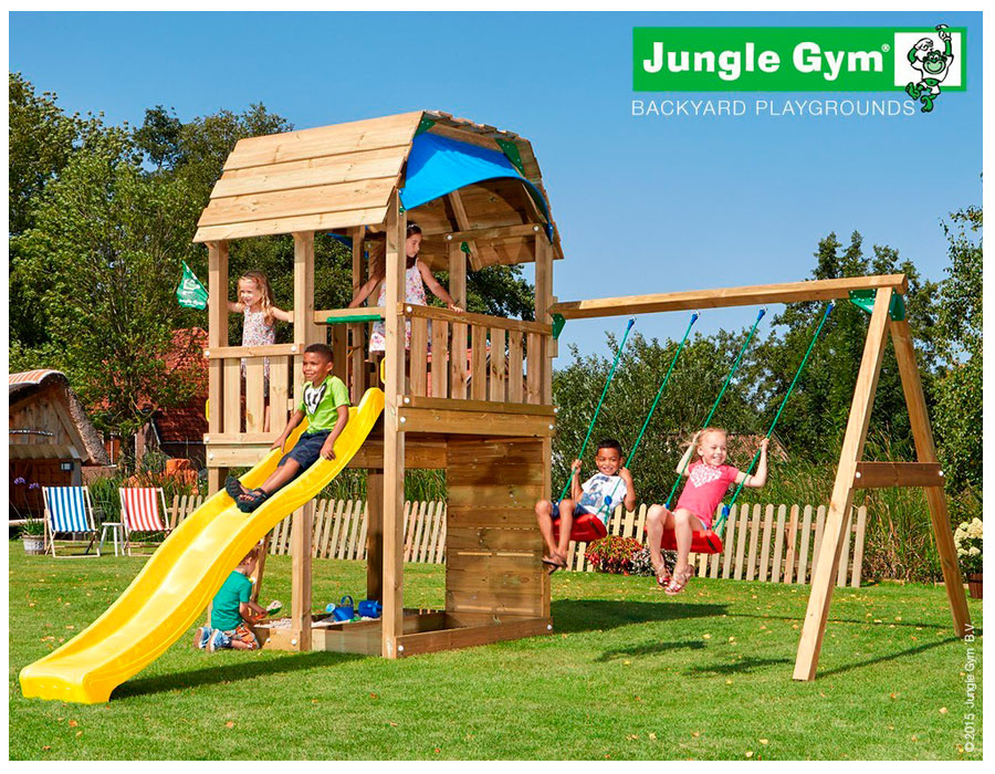 ���� �������� ������� Jungle Gym Jungle Barn + Swing Module Xtra (������ ���� ������ ���� + ����� ������)