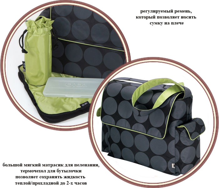 ���� ����� ��� ���� OiOi Messenger Diaper Bag 5496 (���� ���������� ����� ���)
