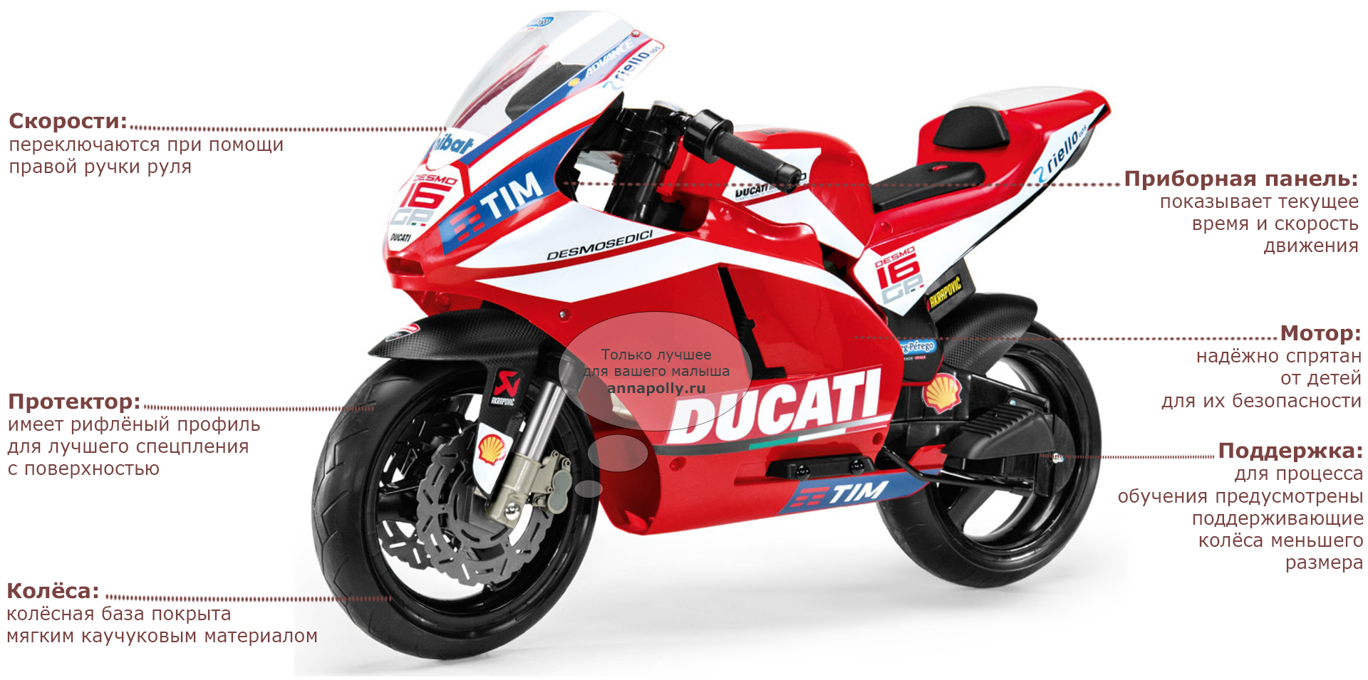 Ducati Peg Perego РјРѕС‚РѕС†РёРєР»